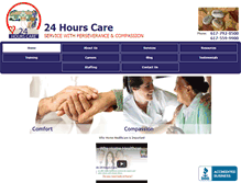 Tablet Screenshot of 24hourscare.com